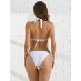 thumbnail image 4 of DARING DIVA Women's Triangle Halter Bikini Sets X-Large White, 4 of 6