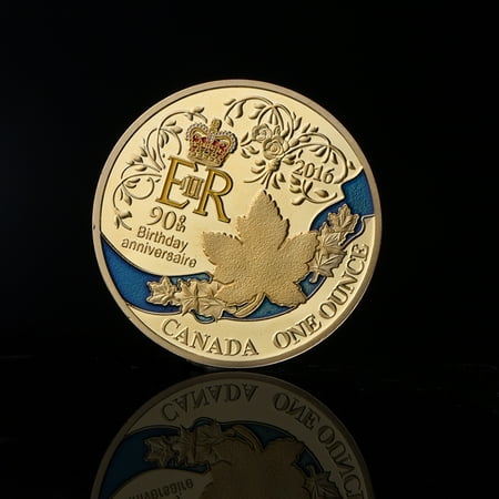 Er Queen 90th Anniversary Commemorative Collectible Coin Decoration Gold Walmart Canada