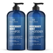 Botanic Hearth Rosemary Mint Shampoo and Conditioner Set with Keratin, Sulfate & Paraben-Free Hair Care for Men and Women, 16 fl oz Each