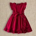 thumbnail image 2 of XQYLOS Girls Summer Princess Dress with Sweet Ruffle Details, Short Sleeve Comfort Casual Dress for Toddler Girls, Stretchy Fabric Party Outfit, 2 of 8