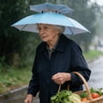 thumbnail image 6 of Guodhu Double-Layer Fishing Umbrella Hat, Head-Mounted Hands-Free Sun Protection Rain Shade, Outdoor Large Folding Umbrella for Fishing and Work(Blue), 6 of 6