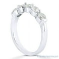 thumbnail image 3 of Round Brilliant Cut Charles & Colvard Moissanite 5-Stone Wedding Ring in 14k White Gold, 3 of 5