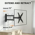thumbnail image 4 of MountLiving Full Motion TV Wall Mount Bracket for 13-42 inch Screens & Monitors, Swivel Tilt Extension Rotation, Max VESA 200x200mm, up to 55 lbs, 4 of 8