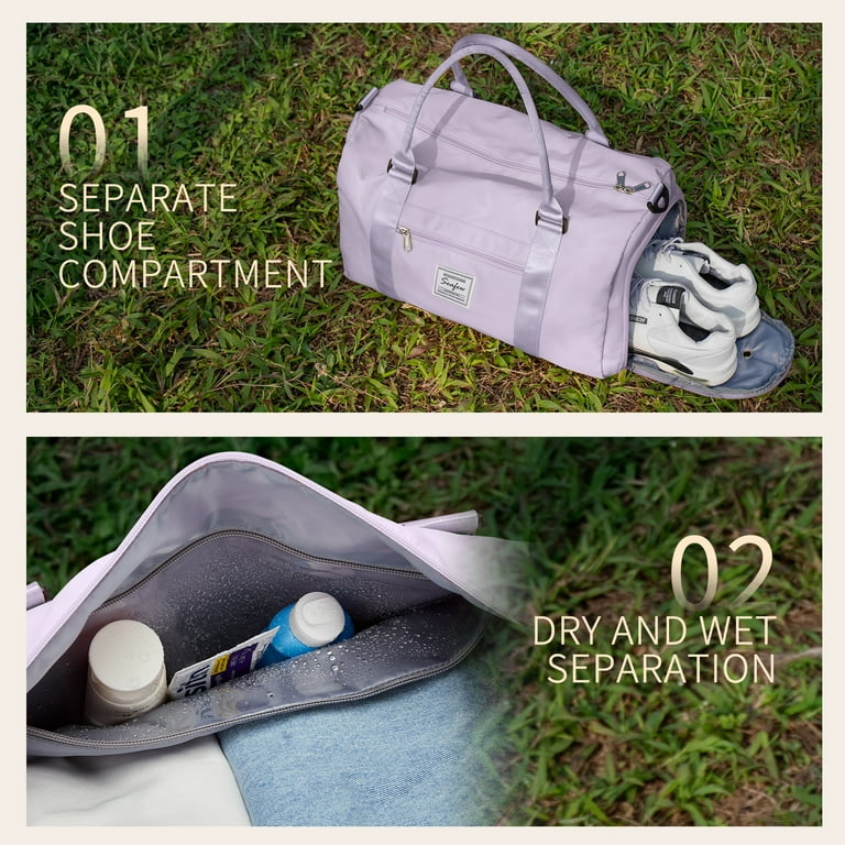Weekender bag with separate shoe compartment discount