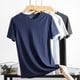 thumbnail image 2 of Camiseta deportiva de verano para gimnasio, camiseta de seda de hielo para hombre, camiseta para correr de secado rápido, camisetas de entrenamiento, camisetas de fitness, camiseta holgada de manga co, 2 of 5