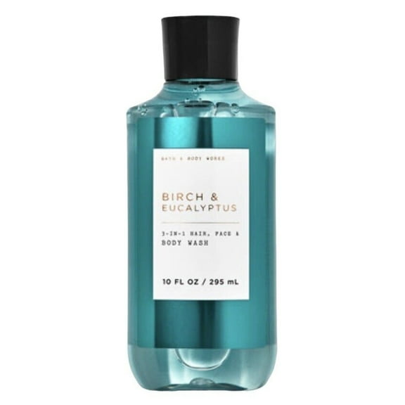 Men's Collection Birch & Eucalyptus 3-In-1 Hair, Face & Body Wash 10fl.Oz-Bath and Body Works
