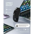thumbnail image 2 of Bluetooth Wireless - (BT5.1+USB) Slim Dual Mode Computer Mice with Quiet Click, Low Power, and 1600 DPI, Portable for MacBook, Laptop, iPad Pro/Air, Surface Pro (Black), 2 of 4