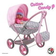 thumbnail image 4 of Cotton Candy Pink Doll Deluxe Pram in Grey Polka Dots W/ Matching Handbag, Fits Dolls Up to 18'', 4 of 5