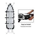 thumbnail image 4 of Kuiaobaty Anti-Slip Ironing Board Cover with Elastic Edge & Adjustable Hook and Loop Straps, Polyester Spandex Fabric Easy Installation, Cow Print Black White, 4 of 5
