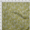 thumbnail image 4 of oneOone Georgette Viscose Lime Green Fabric Tropical Line Drawing Leaf Sewing Fabric By The Yard Printed Diy Clothing Sewing Supplies 42 Inch Wide, 4 of 5
