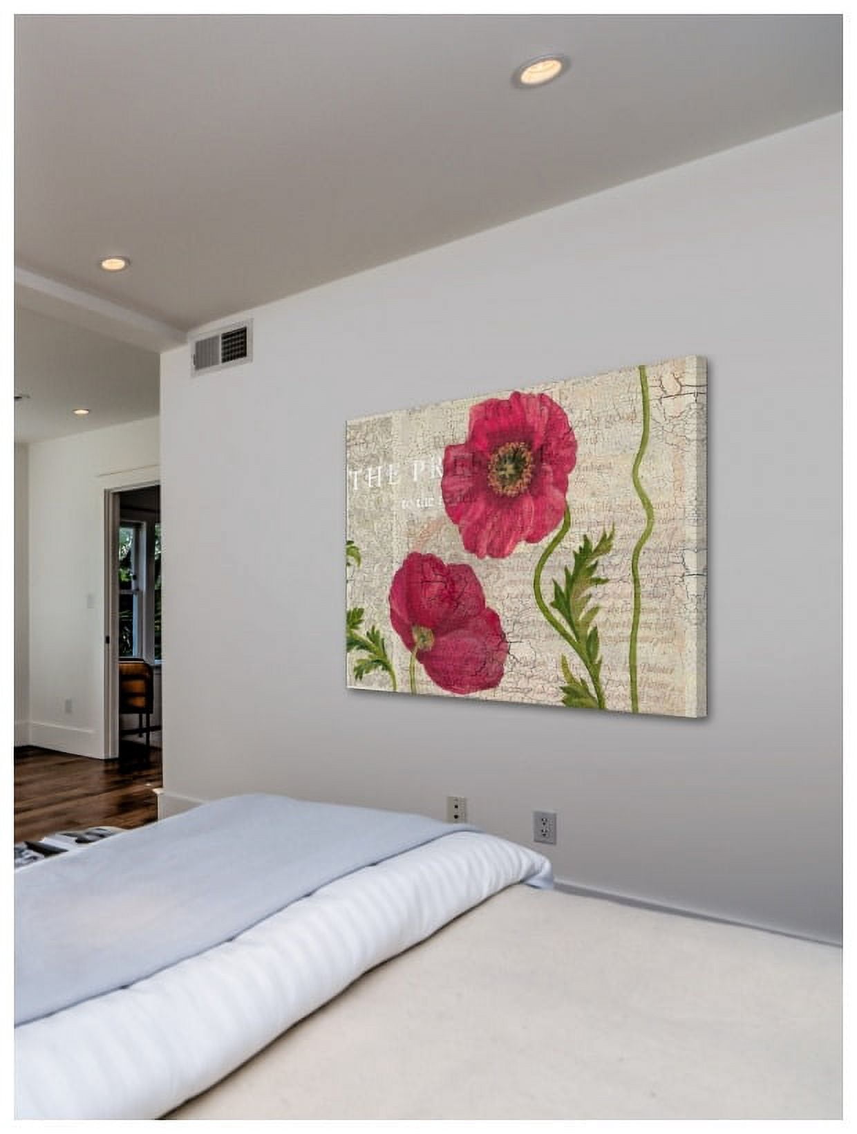 "Poppy Pages LS I" Painting Print on Wrapped Canvas