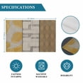 thumbnail image 6 of Beige Yellow Textured Placemats Set of 6, Vintage Art Farmhouse Striped Placemats for Dining Table, Place Mats for Kitchen Tabletop, Waterproof Wipeable Dining Table Mats Set, 6 of 9