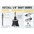 thumbnail image 3 of Kit de fresas rotativas Kutzall para tallar madera gruesa, 4 piezas, Dremel, 3 of 6