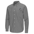 thumbnail image 2 of Men's Antigua Black San Antonio Spurs Ellis Woven Tri-Blend Button-Down Shirt, 2 of 3