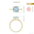thumbnail image 4 of ANGARA Natural Bezel-Set Solitaire Cushion 1.95 ct Aquamarine Ring in 14K Yellow Gold for Women (Size-8mm) | March Birthstone, Birthday, Anniversary, Jewelry Gift for Women | Natural Aquamarine Ring, 4 of 9