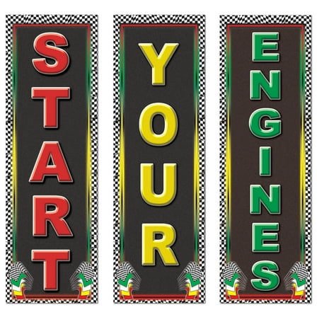 36 Pack Beistle Racing Party Cutouts