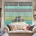 thumbnail image 6 of Teal Black Boho Swag Curtains Vintage Ethnic Tribe Abstract Art Swag Valances for Kitchen Windows, Window Treatment Topper Curtains for Living Room Bedroom Bathroom, 36" W x 45" L, 6 of 9