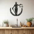 thumbnail image 3 of LaModaHome Exclusive Lady Justice Figure Metal Wall Art – Durable & Artistic Metal Wall Art for Home and Office Decor, Perfect for Any Interior Design Aesthetic, 3 of 5