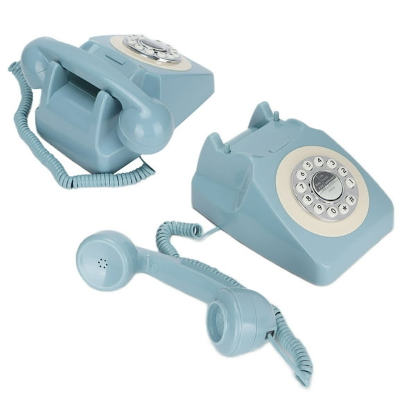 Retro Telephone, Vintage Wired Landline Phone with Large Numeric Keypad and Volume Control, for Home Office Cafe Bar Decoration