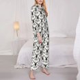thumbnail image 3 of Rateoe Ski Goggles Moose Music Picture Pattern Womens Pajamas Set Long Sleeve Sleepwear Button Down Nightwear Soft Cotton Pj Lounge Sets-, 3 of 7