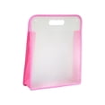 thumbnail image 4 of DYNWAVECA File Bag Art Portfolio Bag Clear Document Holder Waterproof File Organizer Portable for School Classroom Office Projects Home Pink, 4 of 10