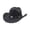 Black, variant on HNMKIU Stylish Western Cowboy Hat for Men and Women Wide Brim Festival Outdoor Accessory Black,One Size
