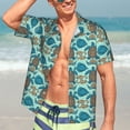 thumbnail image 5 of Lsque Turtles And Seahorses pattern Hawaiian Shirt for Men, Unisex Summer Beach Casual Short Sleeve Button Down Shirts-, 5 of 9