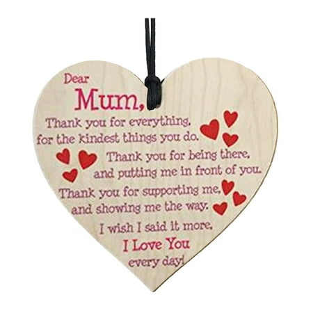 

Lyinloo Mother S Day Decorations Wooden Love Pendant the Best-Gift for Mother