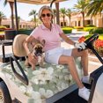 thumbnail image 3 of Golf Cart Seat Covers for 2 Seater,Sage Green Spring Floral Soft Microfiber Cart Seat Towel Blanket,Summer Botanical Flower Absorbent Breathable Non Slip Bench Seats Protector for Golf Course 51"x31", 3 of 9