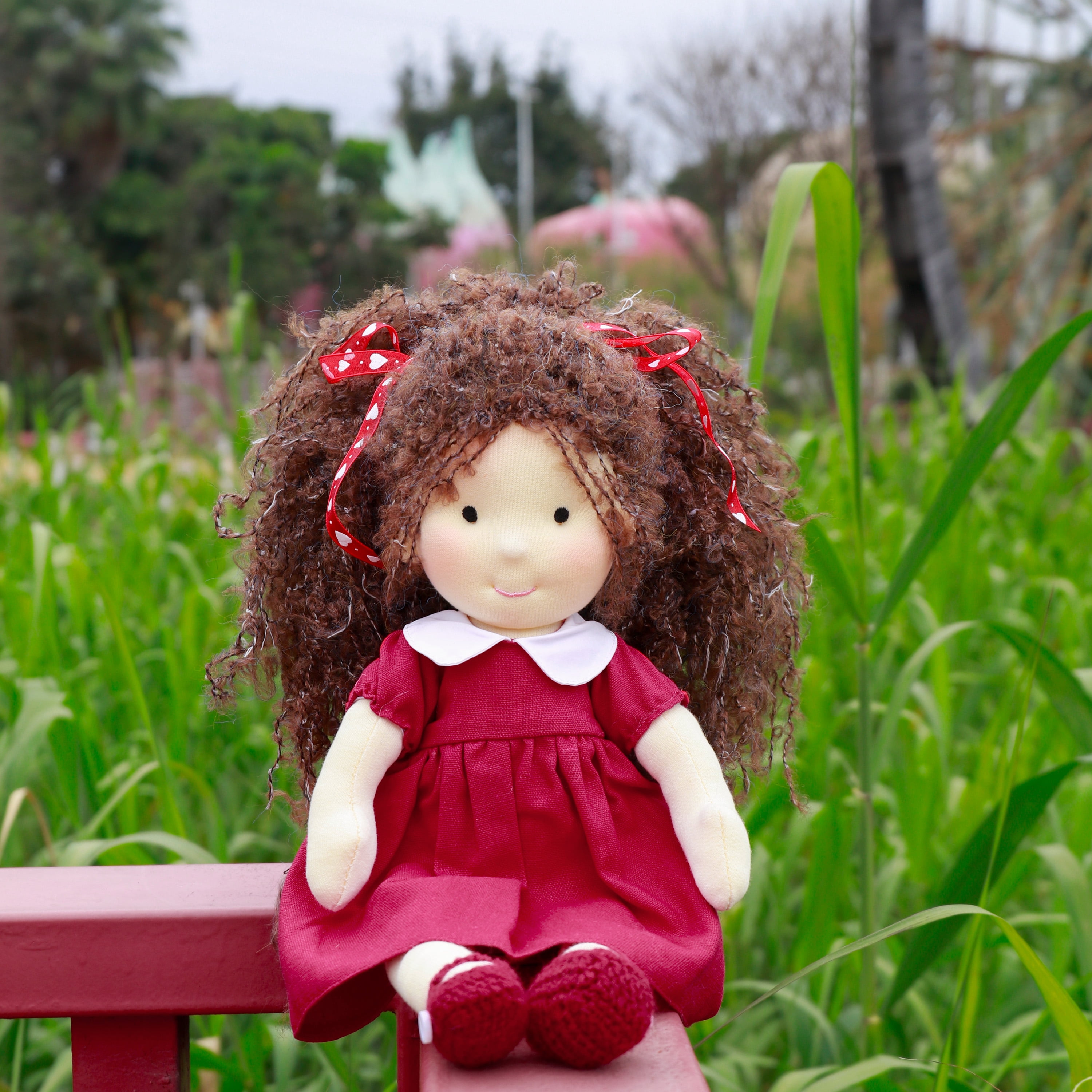 BlissfulPixie, Handcrafted Waldorf Doll, 12-inch, Organic Cotton