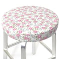 thumbnail image 3 of Balery Floral Fundas de asiento para taburete de bar redondo de tela de terciopelo ajustables que protegen de arañazos y manchas para sillas de 14 a 17 pulgadas.-12 inch, 3 of 7