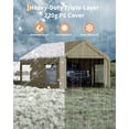 thumbnail image 6 of Luku 13x20 Ft Carport with 8 Sandbags, Car Port with 220g PE Tarp, 2 Roll-Up Doors, and 4 Windows, for Full-Size Pickups, Bass Boats, Tractors, and SUVs, 6 of 8