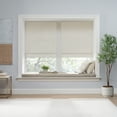 thumbnail image 4 of Eclipse Drew Textured Solid 100% Total Blackout 33" Cordless Roman Shade - White, 4 of 13