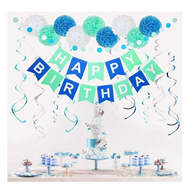 Happy Birthday Banner Kit - Happy Birthday Decorations -Birthday Party Decorations - Birthday Banners Multicolored Set