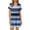 06 Blue Striped Print, variant on Dresses for Women 2026 Floral Print V Neck Short Sleeve Midi Dress Summer Fashion Flowy Beach Vacation Dress Red