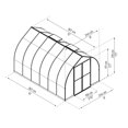 thumbnail image 2 of Palram - Canopia Bella 8' x 12' Polycarbonate/Aluminum Walk-In Hobby Greenhouse - Silver - with 2 Roof Vents, 2 of 10