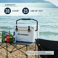thumbnail image 5 of 25 QT Ice Chest Cooler Insulated Portable Ice Chest Box for Beach, Drink, Beverage, Camping, Picnic, Fishing, Boat, Barbecue,White, 5 of 14