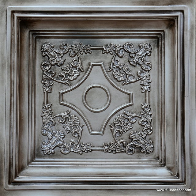 Couverture de 48 Pi2, Lot de 12 Carreaux Décoratifs en Faux Étain pour Plafond