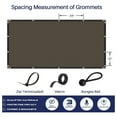 thumbnail image 5 of Privacy Fence Screen Heavy Duty Windscreen Fencing Mesh Fabric Shade Net Cover with Brass Grommtes for Outdoor Wall Garden Yard Pool Deck, 6'x76' Brown, 5 of 7