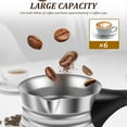 thumbnail image 4 of PEACNNG Turkish Coffee Maker Stainless Steel Turkish Coffee Pot with Foldable Handle 500ml Large Capacity Electric Turkish Coffee Maker for Home Traveling, 4 of 11