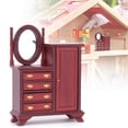 thumbnail image 5 of GLOGLOW Muebles de Casa de Mu?ecas en Miniatura, Tocador de Madera Vintage Modelo de Muebles de Simulación para Accesorios de Casa de Mu?ecas 1:12(#1) dormitorio de Higoodz juguetes de los niños, 5 of 5