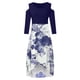 thumbnail image 4 of Vestido de fiesta de talla grande con cuello redondo y hombros descubiertos para mujer Fridja NMB2184, 4 of 4