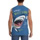 thumbnail image 4 of Fotbe Great White Shark Men's Camiseta sin Mangas Estampada para Hombres, Playera Casual para Gimnasio, Entrenamiento, Playa-X-Large, 4 of 7