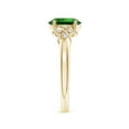 thumbnail image 3 of ANGARA Lab Grown 1.1 Ct Solitaire Oval Emerald Criss Cross Ring with Diamonds for Women in 14K Yellow Gold (Size-8x6mm) | May Birthstone, Anniversary, Jewelry Gift for Women | Lab-Grown Emerald Ring, 3 of 7