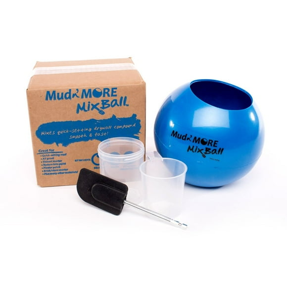 Mud n’ More MixBall – Mixes Quick-Setting Drywall Mud, Paint, Grout, Mortar and More. Mixes Fast and Smooth with Any Drill. Easy Clean-Up, Wet or Dry