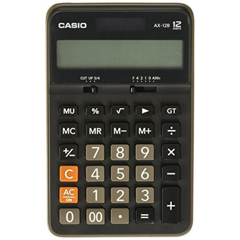 Casio AX12B 12 Digit EXTRA LARGE LCD Electronic Calculator Plastic