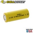 thumbnail image 2 of 35pc Exell 4/5A 1.2V 1200mAh NiCD Flat Top Rechargeable Batteries, 2 of 7