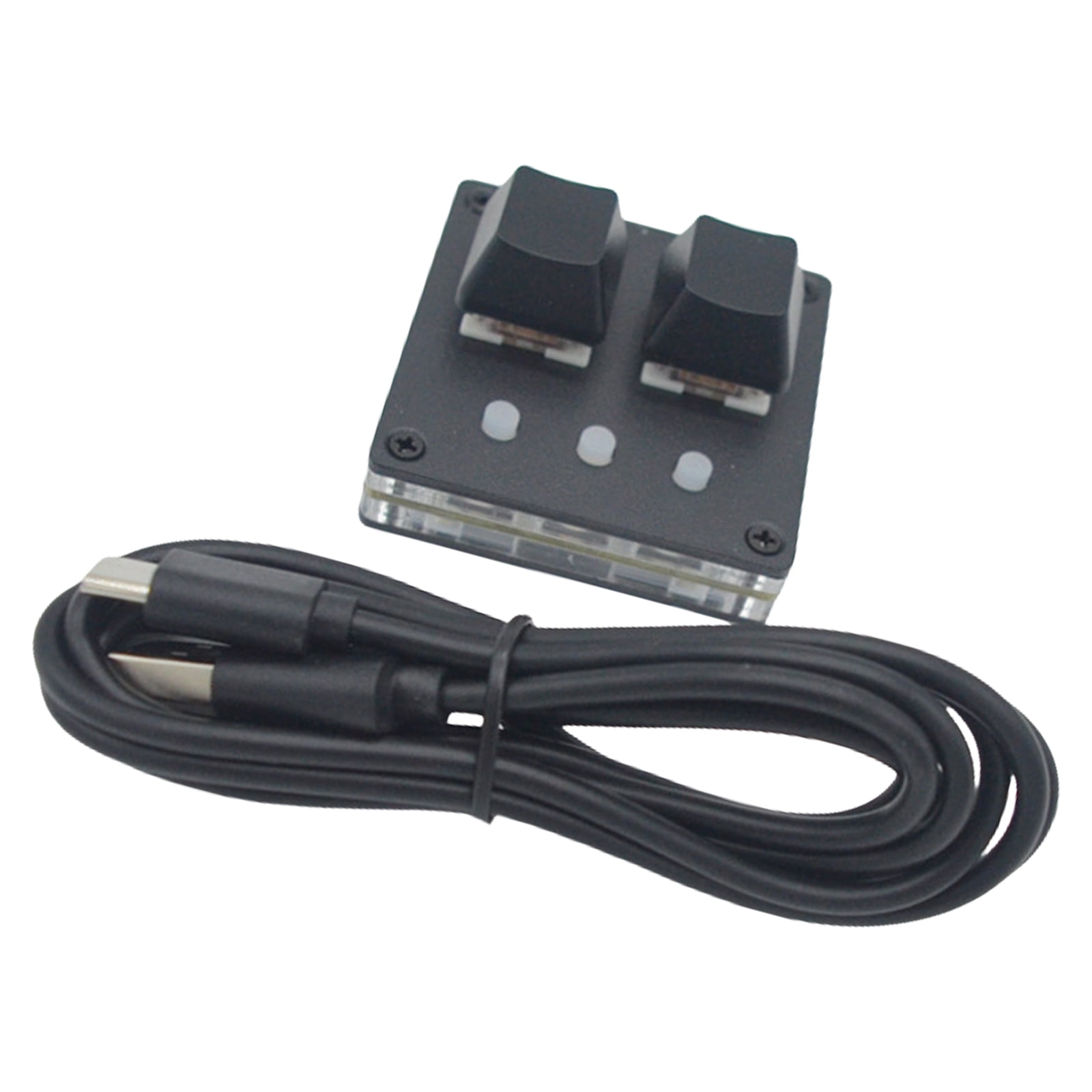 Innovative 2 Key Small Keyboard Switches Optional with Color Light TypeC Connection for Gaming and Professional Use
