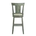 thumbnail image 4 of Weston Home Sheena Panel Back Bar Height Wood Swivel Stool, Antique Sage, 4 of 6