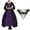 Purple, variant on Ladies' Halloween Renaissance Solid Color Elastic High Waist Dress With Big Skirt Support